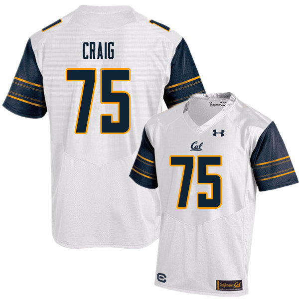 Men #75 Will Craig Cal Bears UA College Football Jerseys Sale-White
